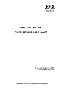infection control guidelines for care homes