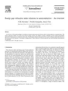 Energy gap–refractive index relations in semiconductors – An