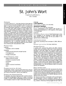St. John`s Wort - American Botanical Council