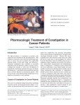 Pharmacologic Treatment of Constipation in Cancer Patients