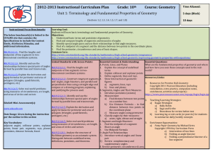 2012-2013 Instructional Curriculum Plan Grade: 10 Course