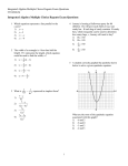 Integrated Algebra Multiple Choice Regents Exam Questions