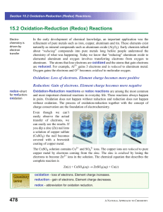 478 15.2 Oxidation-Reduction (Redox) Reactions