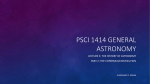 PSCI 1414 General Astronomy