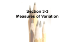 3-3 Measures of Variation