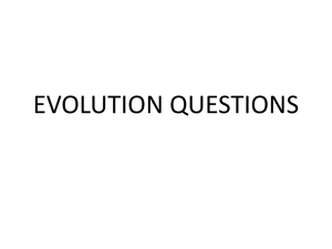 EVOLUTION QUESTIONS
