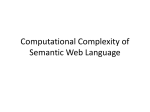 Computational Complexity of Semantic Web Language