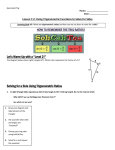 Lesson 7-2: Using Trigonometric Functions to