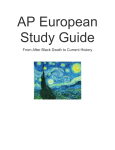 AP European Study Guide From After Black Death to Current History