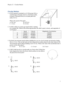 Orbital Motion and Energy 28. What is the gravitational field strength