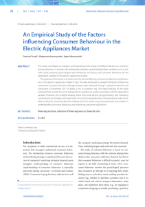 An Empirical Study of the Factors influencing Consumer Behaviour