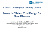 Issues in Clinical Trial Design for Rare Diseases - M