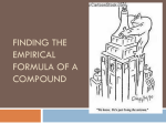 Finding the Empirical Formula of a compound