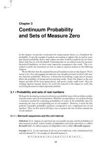 Continuum Probability and Sets of Measure Zero