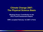 Climate Change 2007: The Physical Science Basis