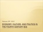Economy, Culture, and Politics in the fourth century BCE