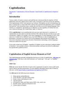 Quick Guide to Capitalization in English at SAP