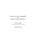 Probability Notes, Chapter 1, One Random Variable