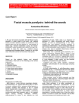 Facial muscle paralysis - International Scholars Journals