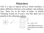 elliptically polarized light to plane polarized