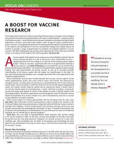 a boost for vaccine research