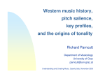 Western music history, pitch salience, key profiles, and the origins of