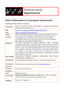 Brain inflammation in neurogenic hypertension Hidefumi Waki