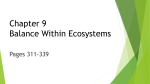 Chapter 9 Balance Within Ecosystems