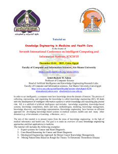 Tutorial on Knowledge Engineering in Medicine and Health Care