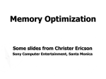 Memory Optimization - UT Computer Science