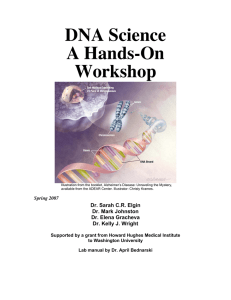 DNA Science A Hands-On Workshop - nslc.wustl.edu