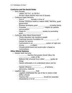 Confucius and the Social Order