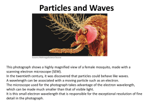 Wave Props of Particles - Chemistry at Winthrop University