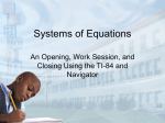 Systems of Equations