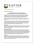 Xavier Cancer Study - Xavier University of Louisiana