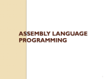 Unit 1 Assembly Language programming