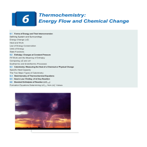 Energy Flow and Chemical Change