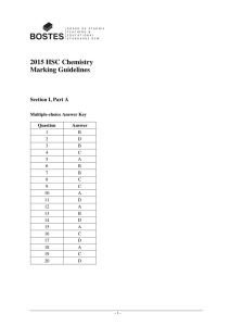 2015 HSC Chemistry Marking Guidelines
