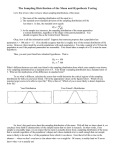 Sampling Distribution and Hypothesis Test