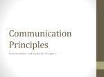 Communication Principles from Verderber and