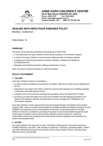Dealing with infectious diseases policy