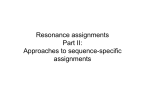 Sequence-specific assignments