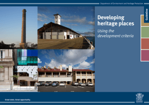 Guideline: Developing heritage places–Using the development criteria