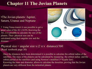 Chapter 11 The Jovian Planets