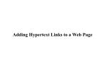 XP Creating a Hypertext Document