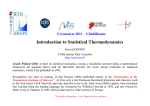 Introduction to Statistical Thermodynamics - cryocourse 2011