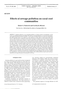 Effects of sewage pollution on coral-reef communities