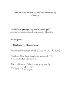 An introduction to stable homotopy theory “Abelian groups up to