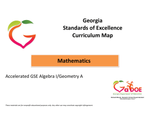 Curriculum Map - Georgia Standards