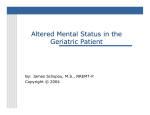 Altered Mental Status in the Geriatric Patient